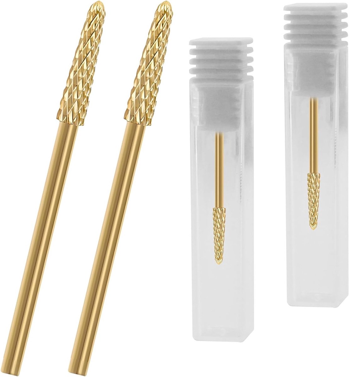 Professionele Manicure Tool voor Nagelverzorging, 2 Stuks Cone-Vormige Carbid Bits voor het Verwijderen van Dode Huidcellen en Gel