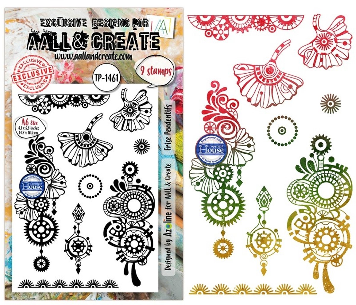 Aall & Create clearstamp A6 - Frise pendentifs