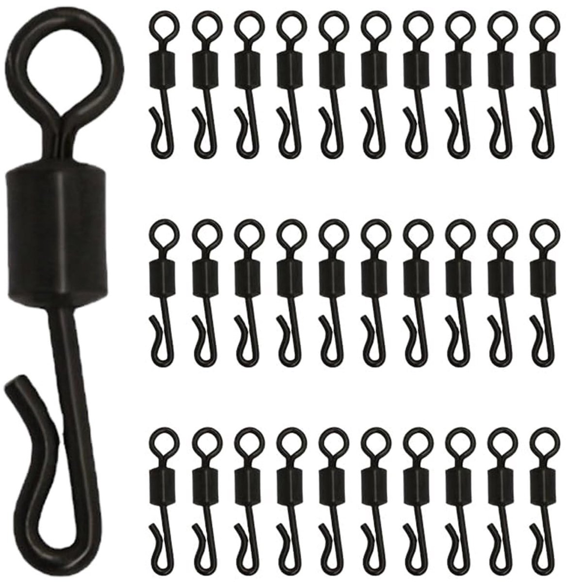 NTH products- Swivels 30 Stuks - Quick Change Wartels - Vissen Accessoire - Koperlegering - Slijtvast/Slagvast - 360° Rotatie - Visswartel