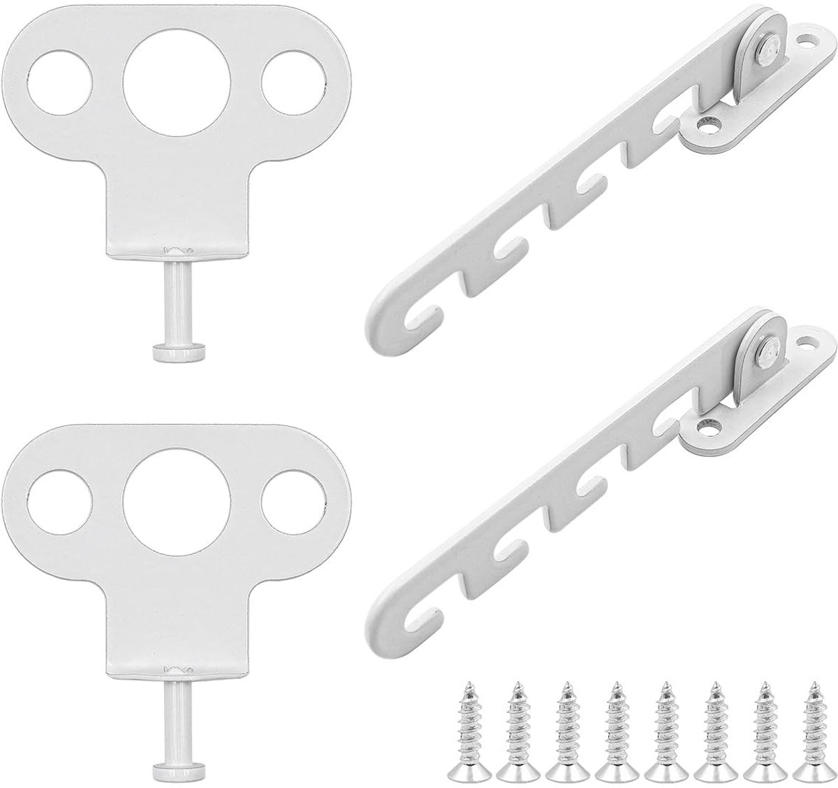 Dailygoods- Raamstopper - Raamvergrendeling - Raamvastzetter - Metaal - 2 Stuks - Kinderslot/Kattenslot
