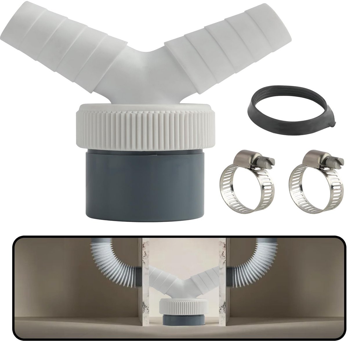 Dailygoods - Y-Adapter voor Vaatwasser en Wasmachine