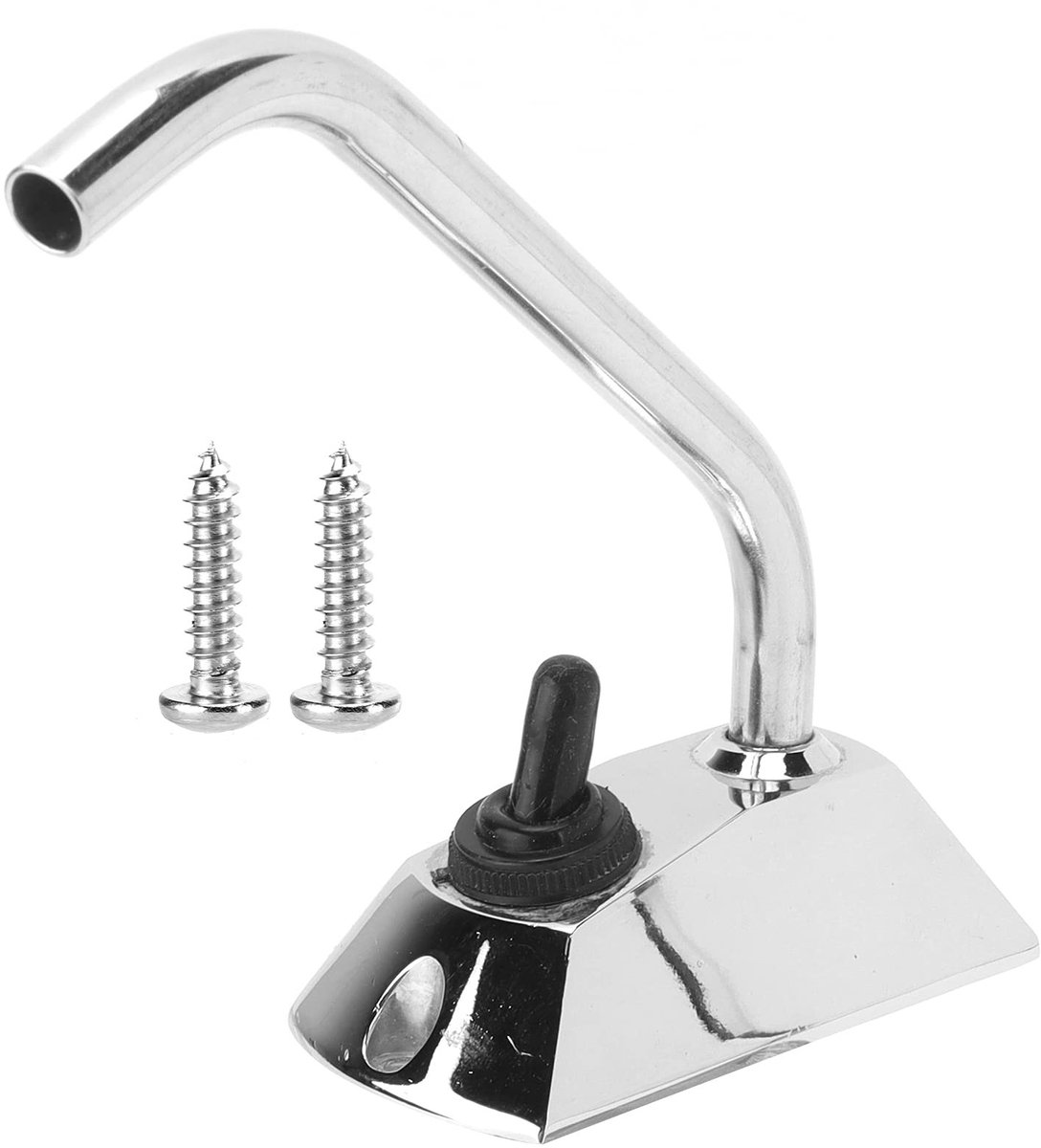 Dailygoods - 12 V kraan schakelaar - Waterpompkraan voor boot en caravan - Zilver - Roestvrij staal - Eenvoudige installatie - Geschikt voor 10 mm slang