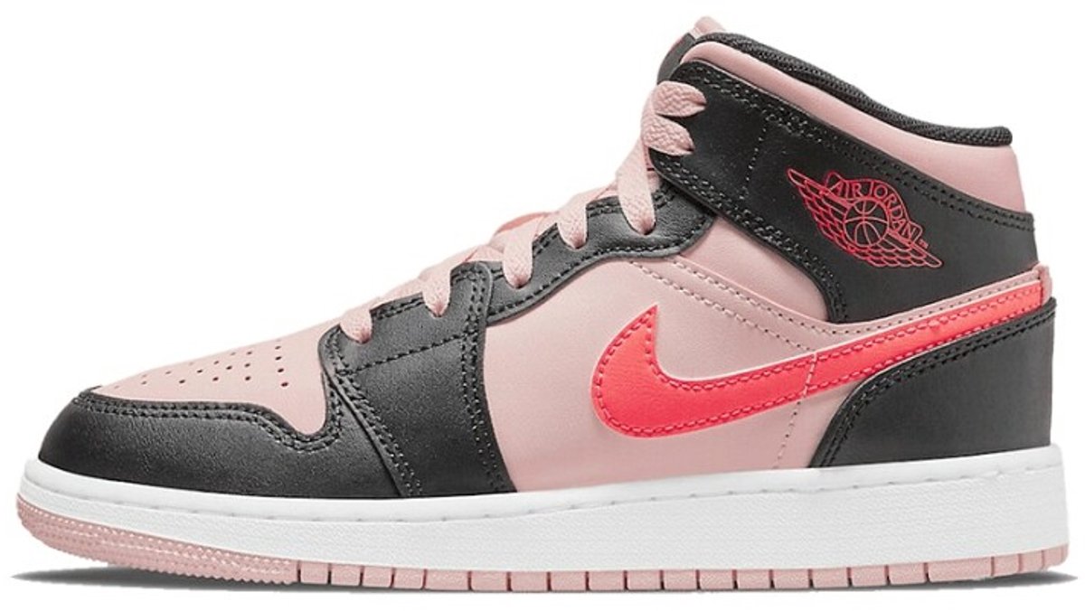 Jordan 1 Mid ‘ Crimson’ . Wit