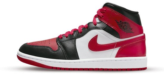Nike Air Jordan 1 Mid - Maat 44 - Sneakers Unisex - Rood/Wit/Zwart