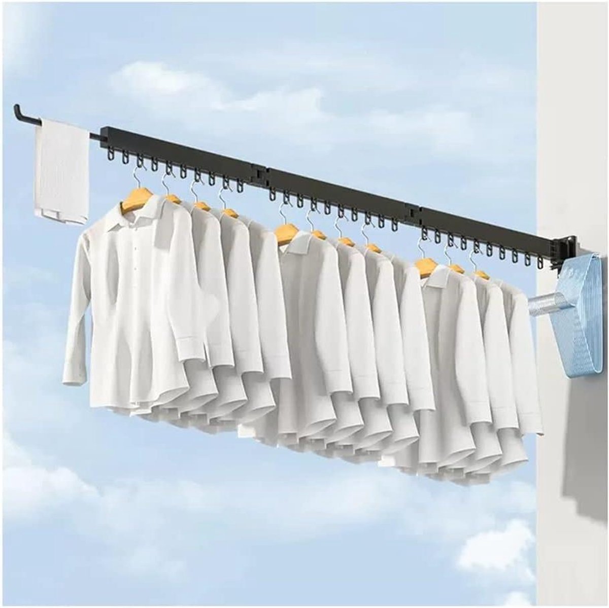Ruimtebesparend Droogrek - Wandrek Kleding - Kleding Drogen - Verdubbelt Ophangruimte - 20