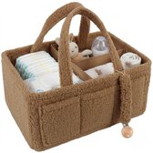 Be Sure Store® Teddy Luiertas Bruin met Teddy Speenkoord - Luiertas - Kraamcadeau - Teddy Tas - Baby Organizer - Speenkoord - Teddy - Opbergmand - Verzorgingstas