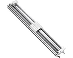 Pneumatische Cilinder - Zuigerloze Cilinder - Automatische Beweging - Magnetische Koppeling - 300 mm Slag - Grijs