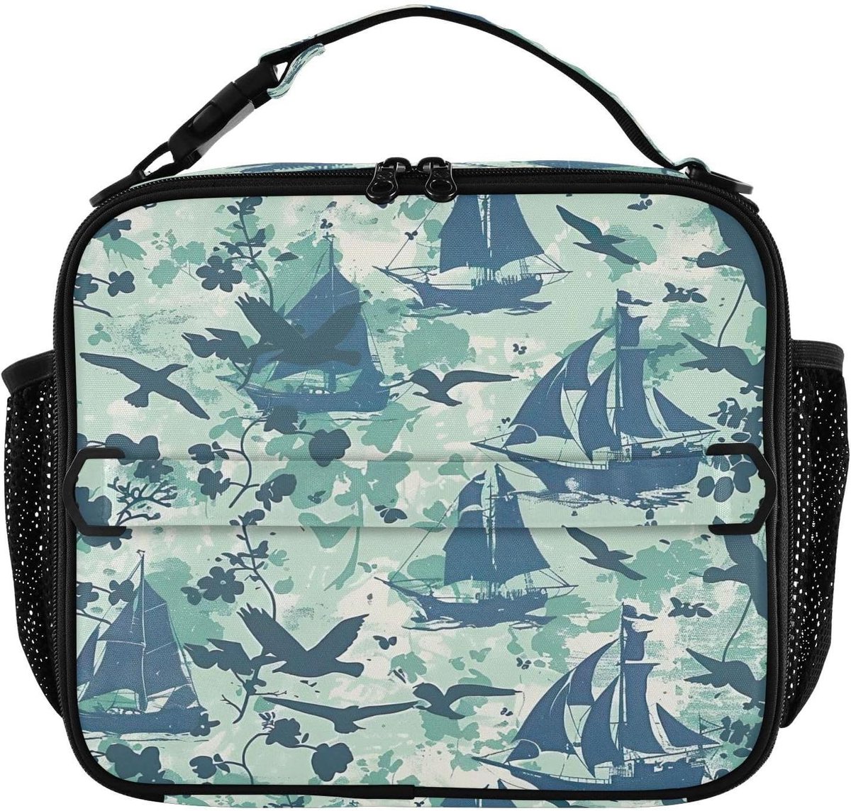 Koeltas Lunchtas - Lunchbox Schouderriem - Eten Vers Houden - Effectieve Isolatie - 55 Liter Inhoud - Groen Blauw