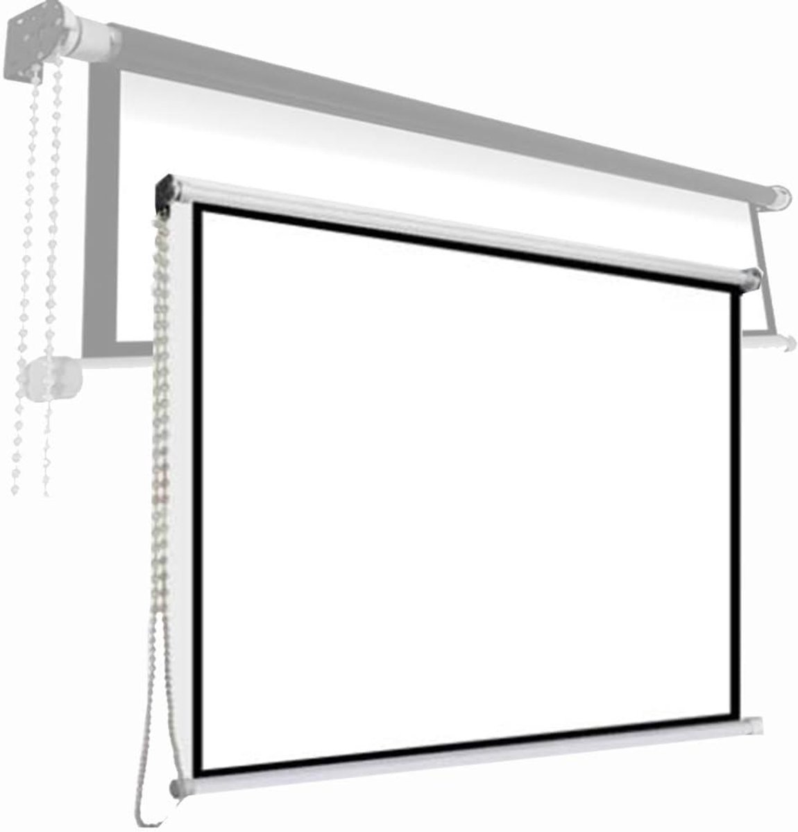 Projectiescherm - Beamerdoek - Thuisbioscoop Creëren - Handmatig Neerklapbaar - 50 Inch 16:9 - Wit