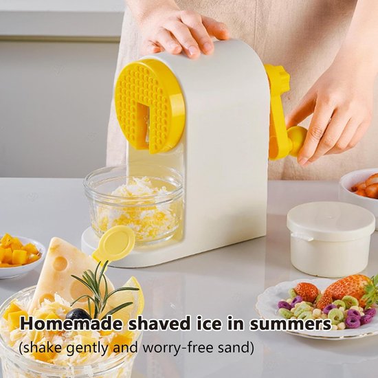IJsmachine Handmatig - Schaafijs Maker - Verfrissende Drankjes Maken - Roestvrijstalen Snijder - 23x13x23 cm - Zilver — afbeelding 3