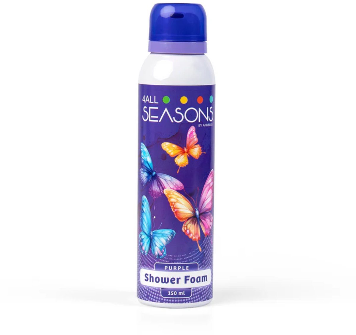 4all seasons - Kinder showerfoam - 150 ml - Vlinder - Paars - Kinderverzorging - Huidverzorging