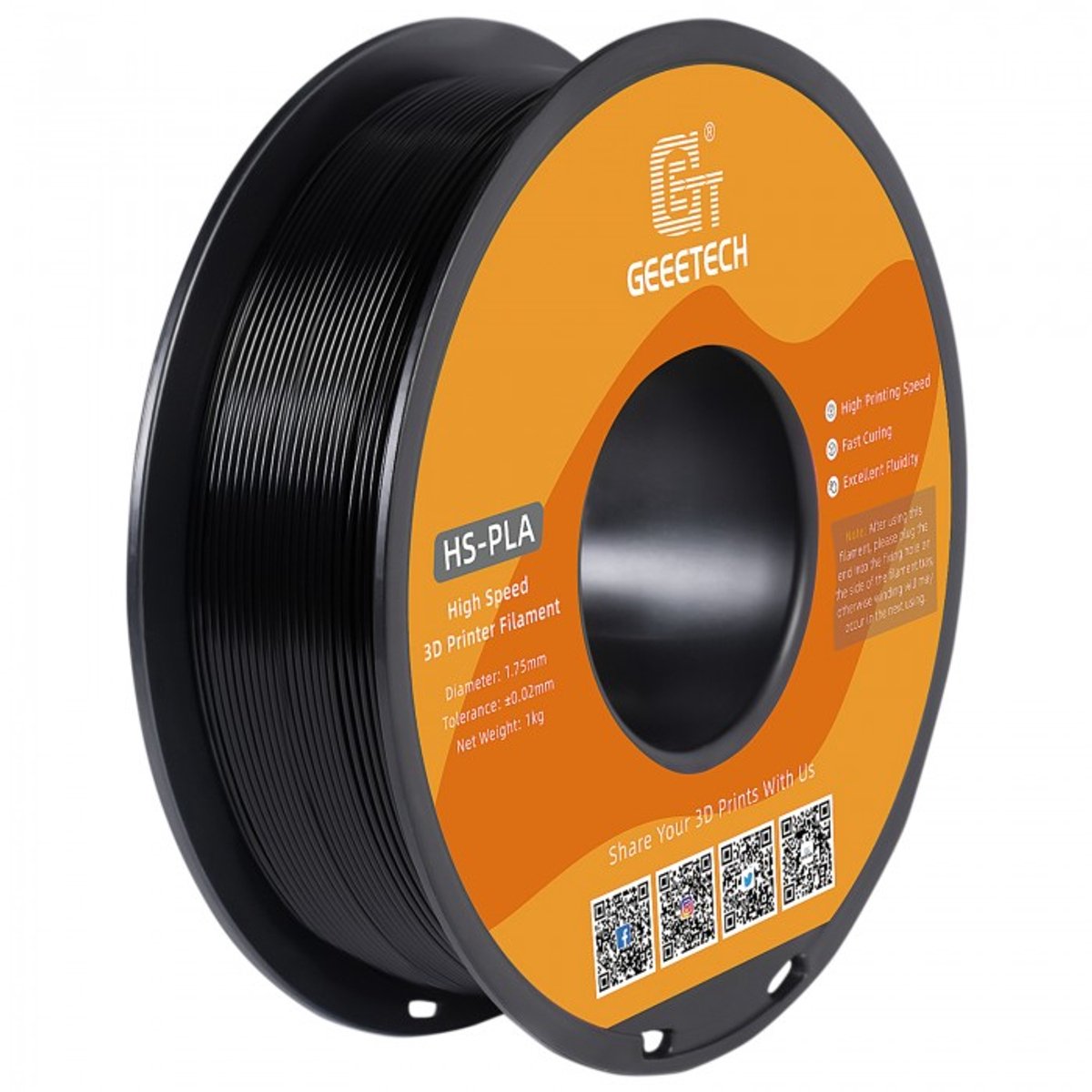 Geeetech - PLA HS Black (1.75mm - 1kg)