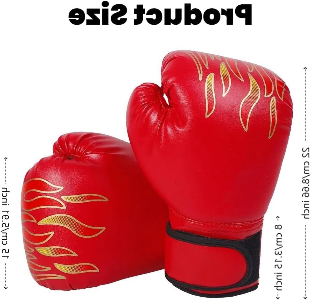 Dailygoods- Kickbokshandschoenen Kinderen - Muay Thai/Sparring - Kunstleer - Rood - Verstelbare Polsband - Aangenaam Draagcomfort - Bokshandschoenen