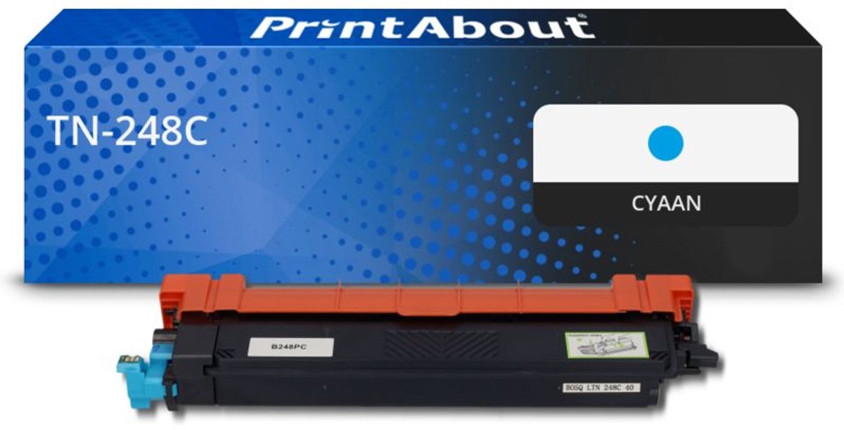 PrintAbout huismerk Toner TN-248C Cyaan geschikt voor Brother
