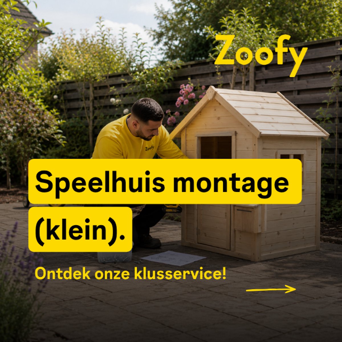 Speelhuis montage (klein) - Door Zoofy in samenwerking met Bol - Installatie-afspraak gepland binnen 1 werkdag