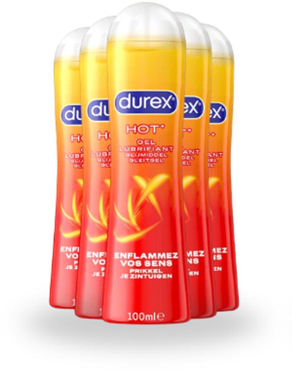 Durex Verwarmende Glijmiddel - 100 ml x5