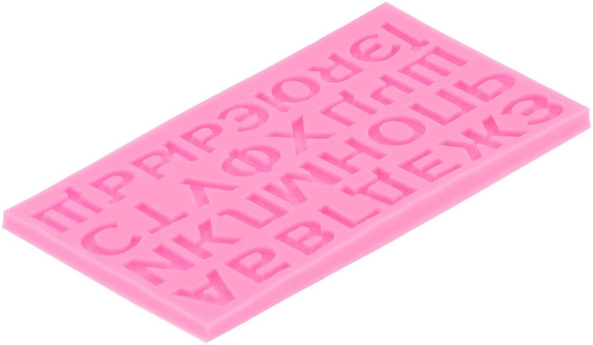Dailygoods- Briefmallen 2 Stuks - Siliconen Vormen - Russische Alfabet - Chocolade Mallen - DIY Bakken - Roze Ontwerp - Siliconen Vorm
