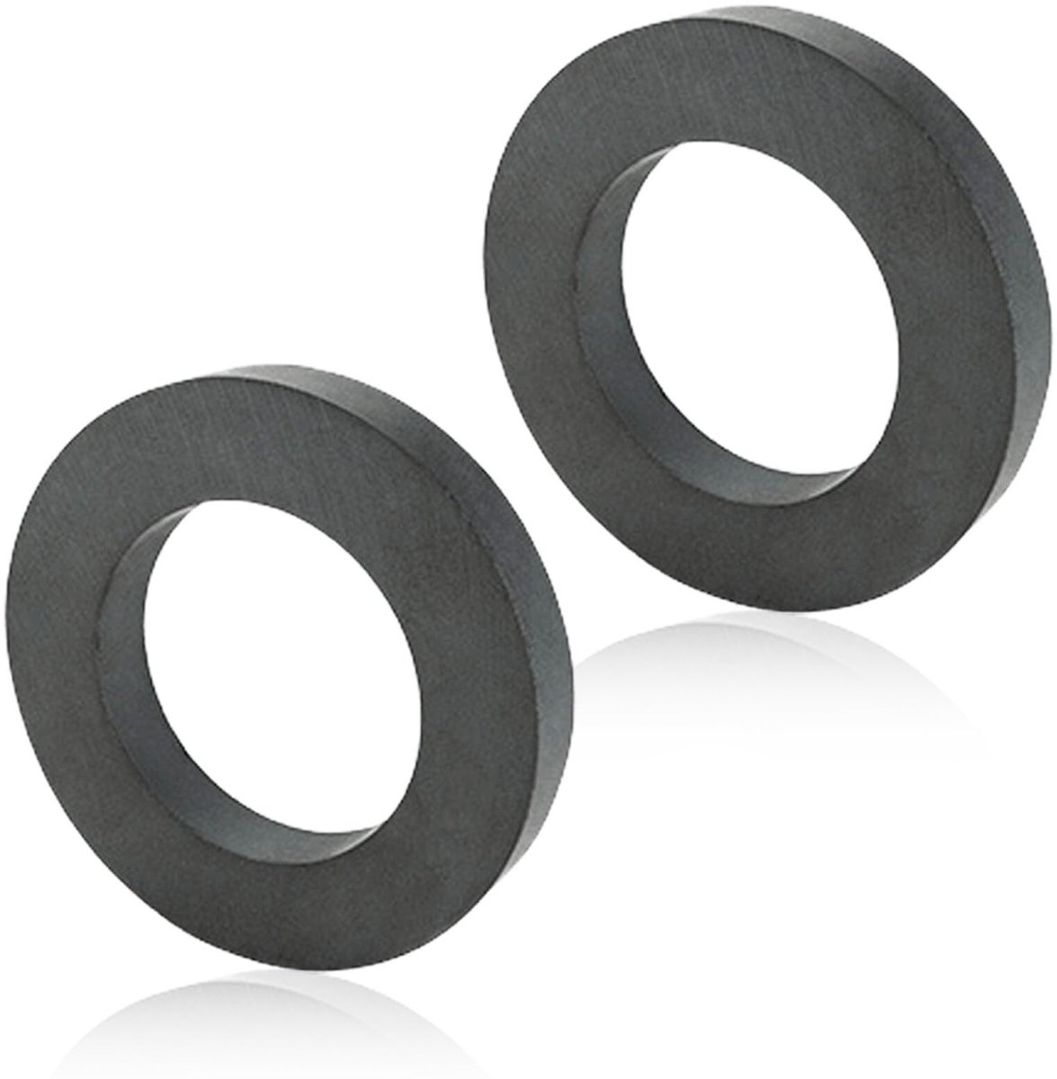JHUBERS- Ringmagneet Sterk - 2 Stuks - Ø 70 mm x 32 mm x 15 mm - Ferriet Magnetische Ring - Antidemagnetisering - Duurzaam en Glad Oppervlak - Cirkelmagneet