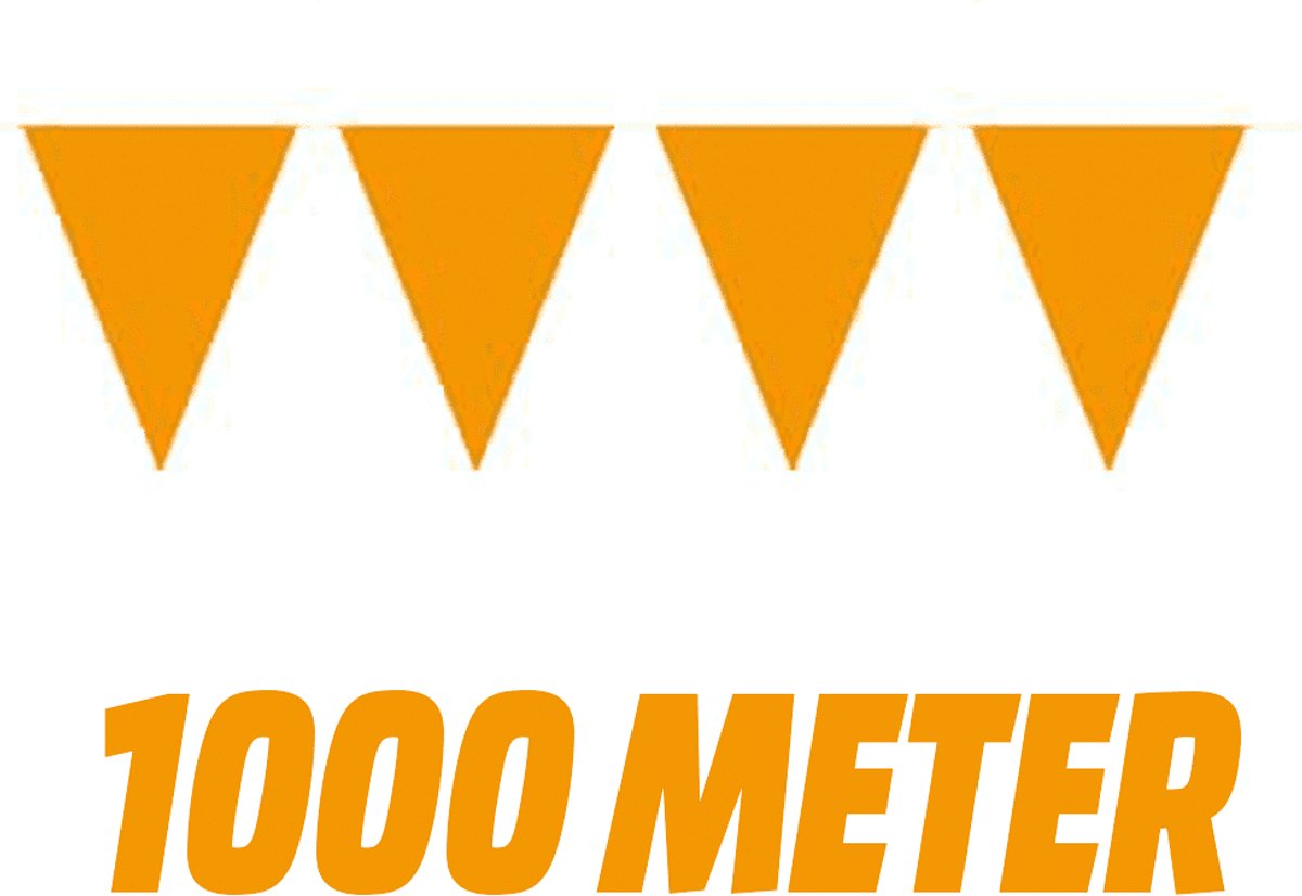 Folat - Vlaggenlijn Oranje (1000 meter) (100 stuks van 10 meter) - WK voetbal 2026 - WK voetbal versiering - WK voetbal outfit - Nederland WK