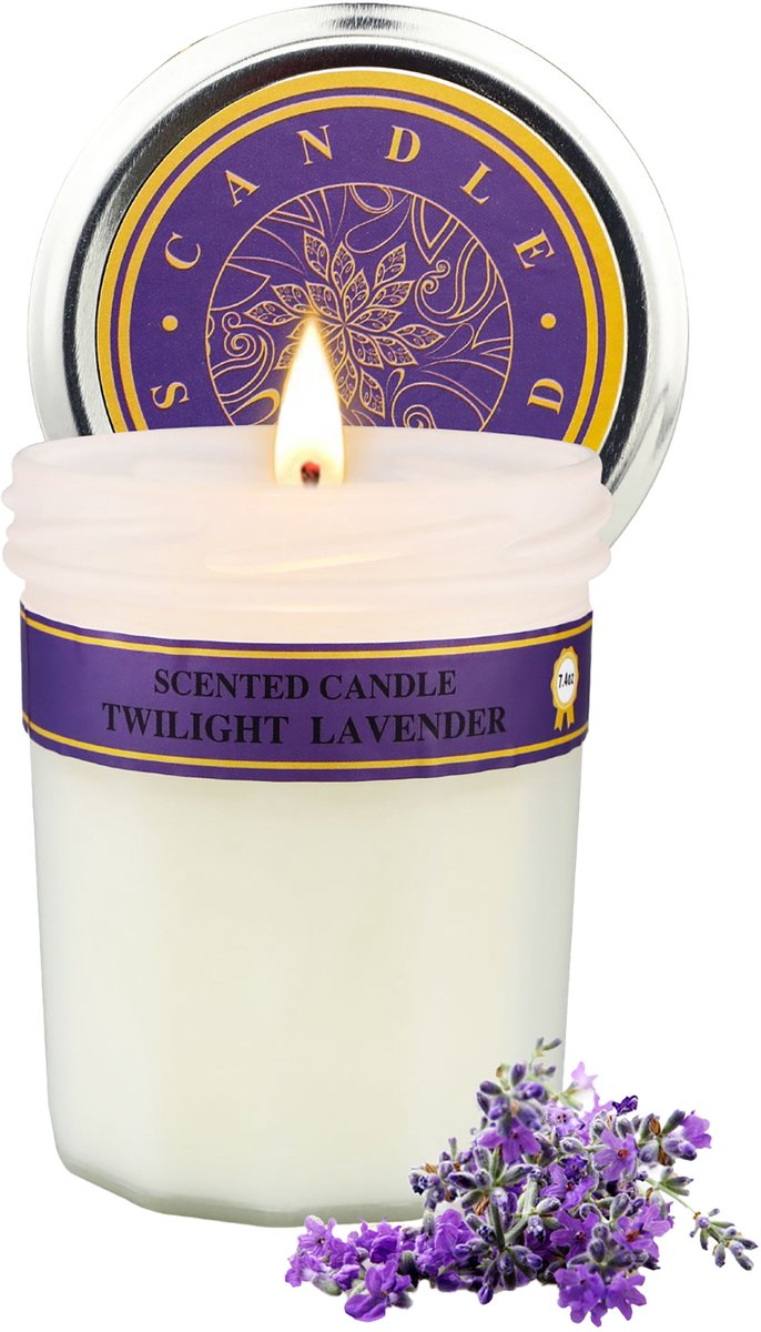 Geurkaarsen Set van 2 Sojawas 210g per Kaars – Luxe Geurkaarsen in Glas met Lange Brandduur en Cadeauverpakking – Lavendel & Sinaasappelbloesem — cadeau in Wonen & Interieur - foto 7