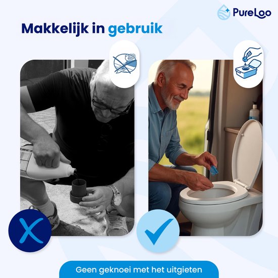 PureLoo Chemisch Toilet Vloeistof Citroen - Toiletvloeistof Caravan - Toilet Vloeistof Chemische Toilet - Porta Potti Vloeistof - Toiletvloeistof Voor De Camper — afbeelding 2