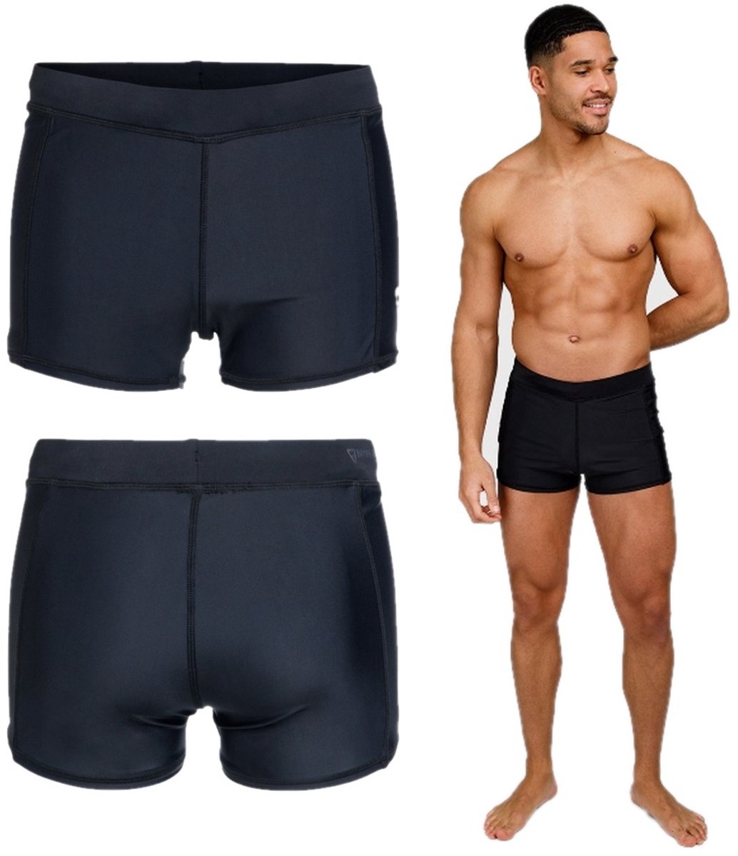 Brunotti Samier-Logo Strakke Zwembroek Heren Sportieve Zwem Trunk Flexibele Fit XXXL Zwart