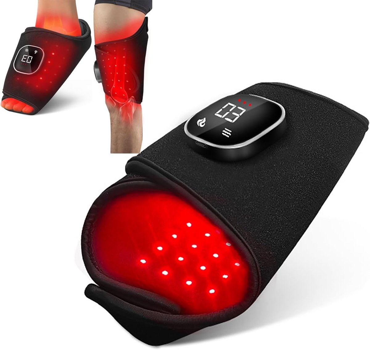 Rood Licht Therapie Schoen, Infrarood Lichttherapie Voor Voeten Met 64st LED-licht, 5 Fototherapie Modi, 660nm & 850nm Dubbele Golflengte, Pijnbestrijding, Voor Voet/Knie/Elleboog Gewricht