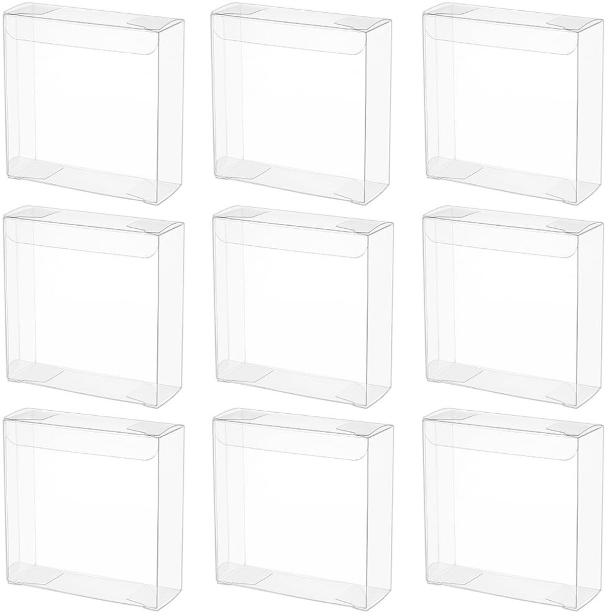 Dailygoods- Snoepdozen 20 stuks - Transparante PVC - Rechthoekige Kunststof - Traktatiedozen - Cadeauverpakkingen - 11 x 5 x 11 cm - Cadeauboxen