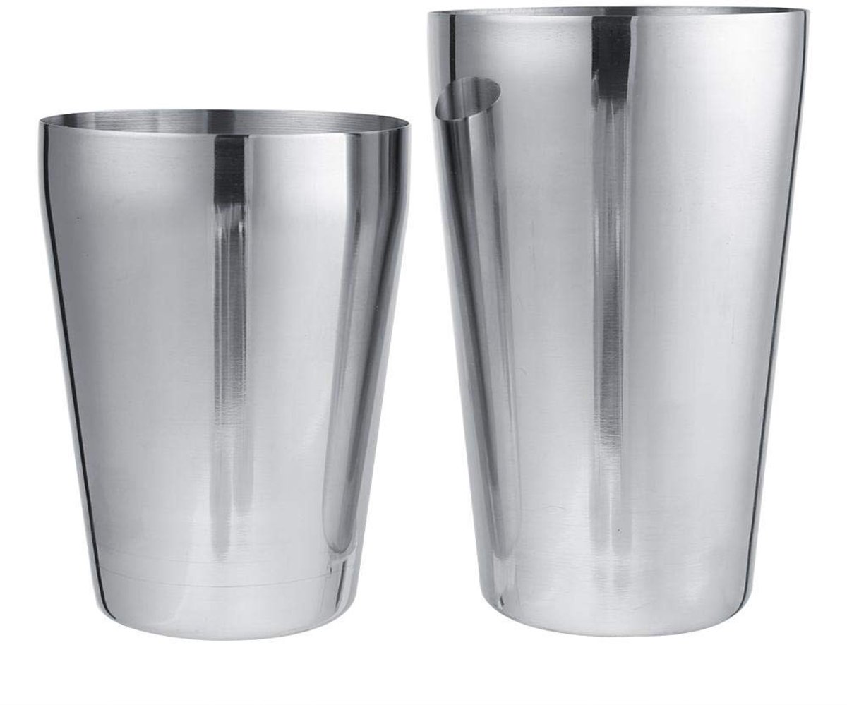 BRENZOOS- Cocktail Shaker Professionele Set - Boston Shaker - Roestvrij Staal - 2 Stuks - Mixen van Cocktails - Duurzaam en Gebruiksvriendelijk