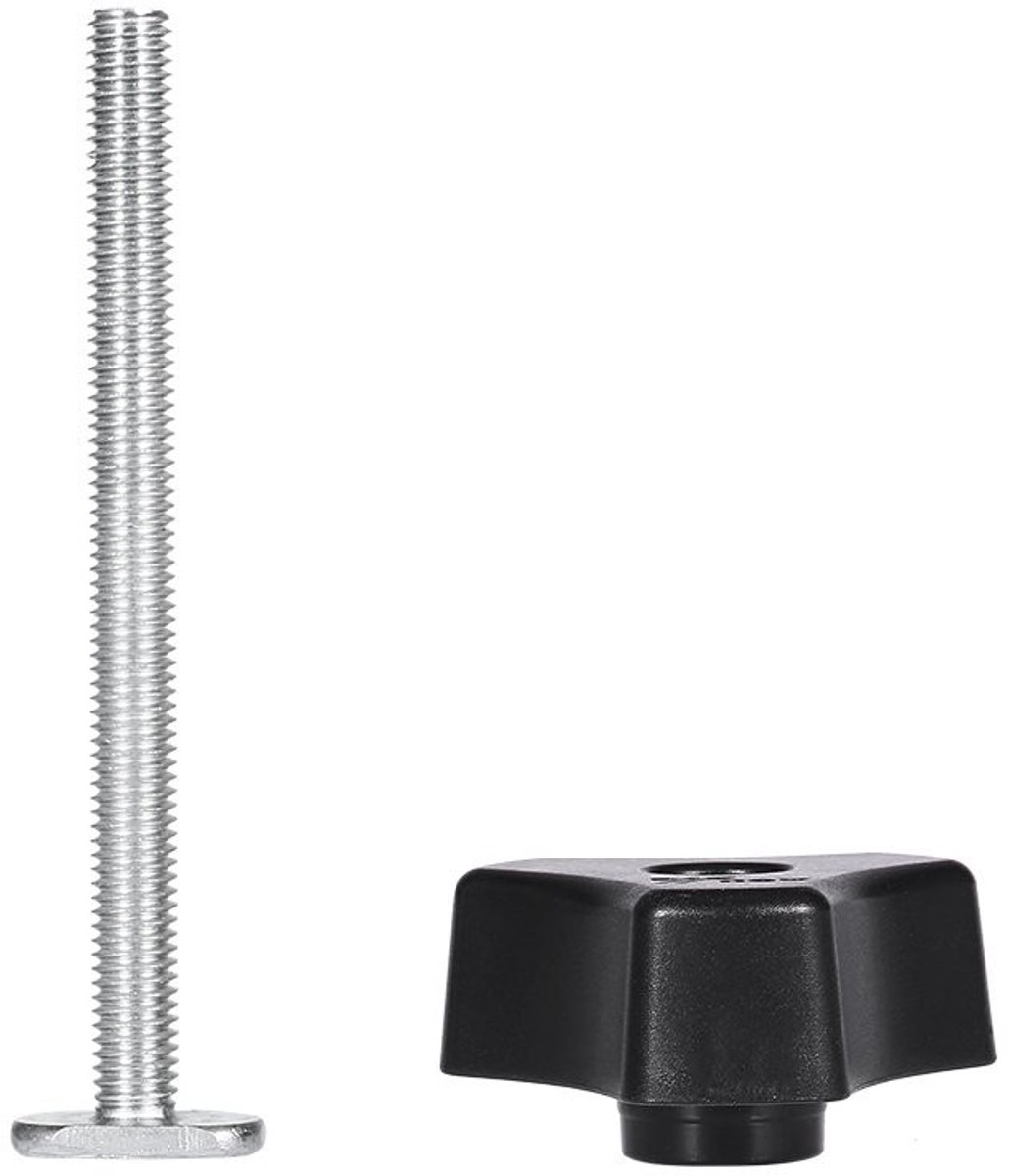 BRENZOOS- T-slot Klem 8mm Draad - Beugel voor T-groef - Klemmen voor Houtbewerking - Positioneren en Fixeren - Snelle Montage met Handknop