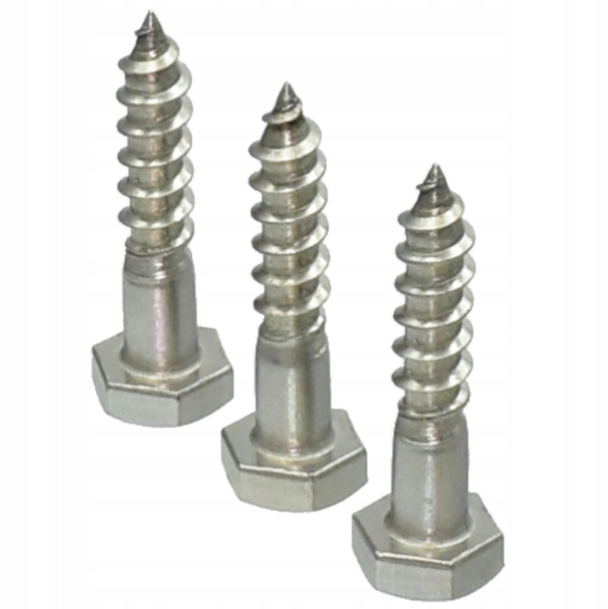 Roestvrijstalen houtschroef 12x60mm met 6-kant kop