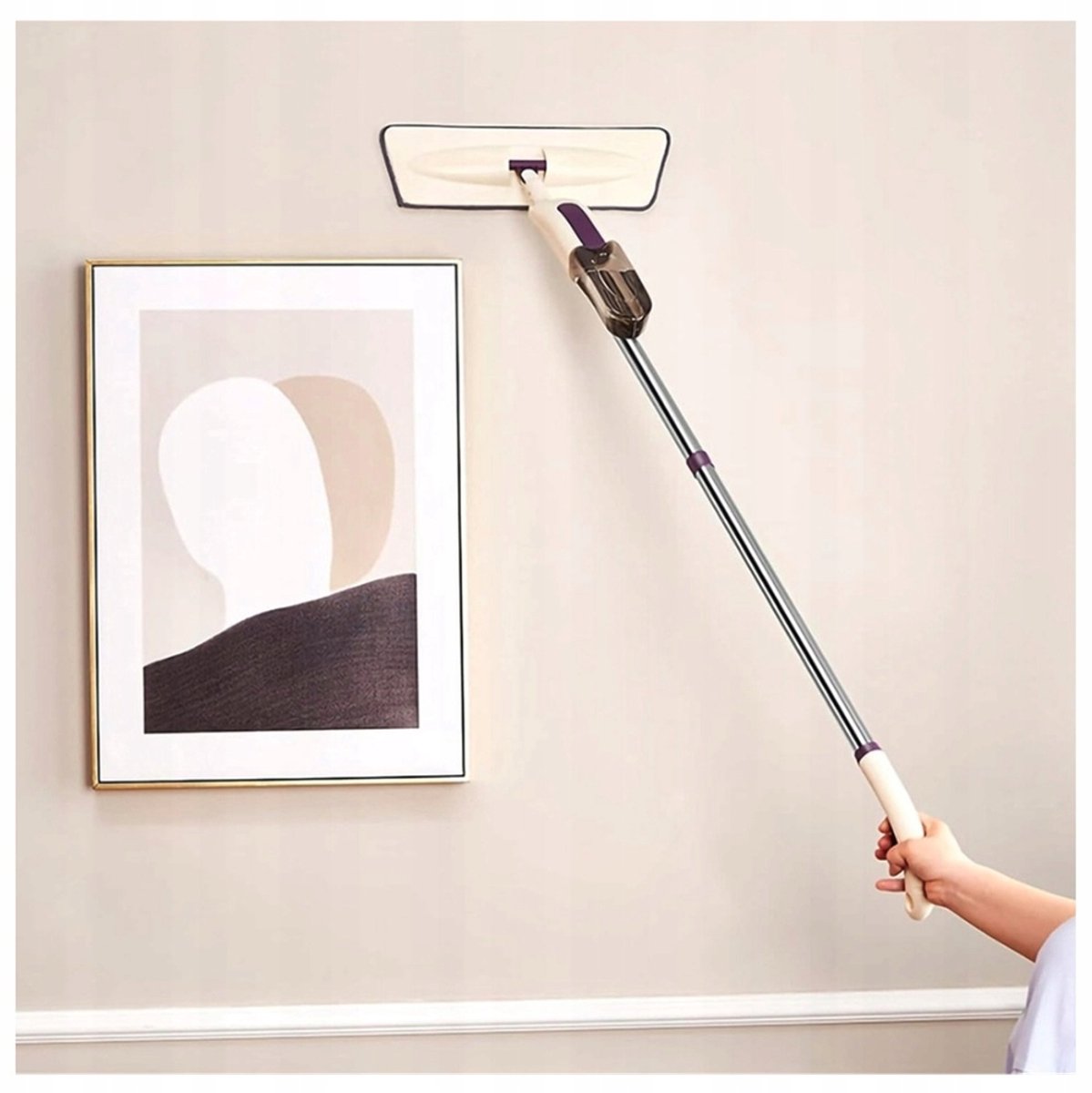 Mop met Sprayfunctie, 400ml Tank, 125cm, Microvezel