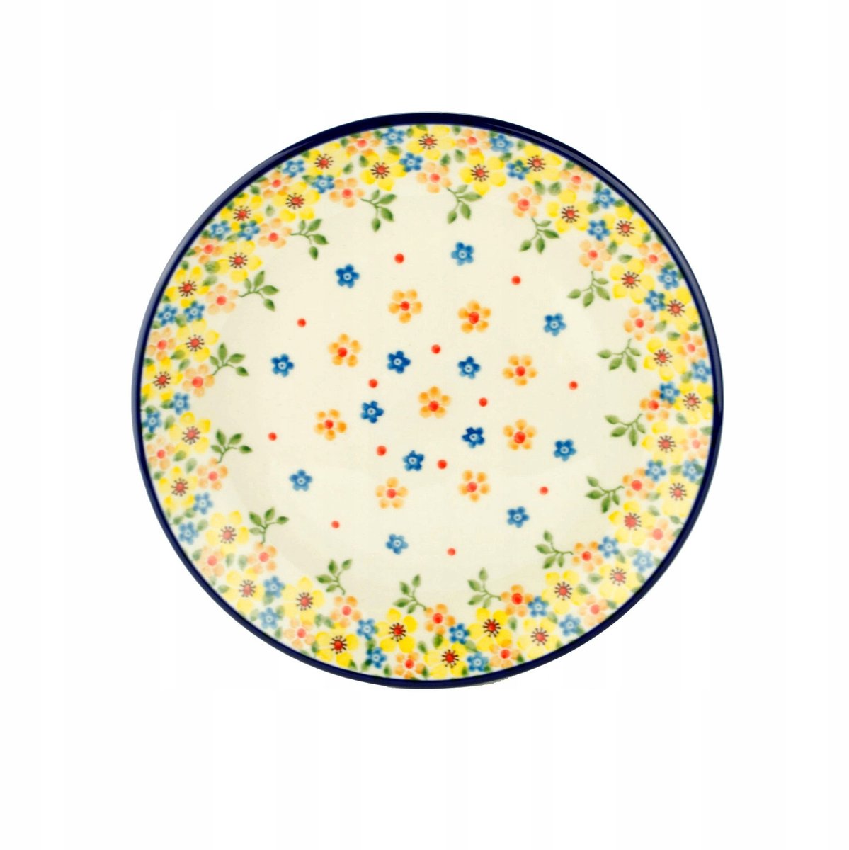 Bolesławiec Ceramiek dessertbord 20cm - handgemaakt en uniek