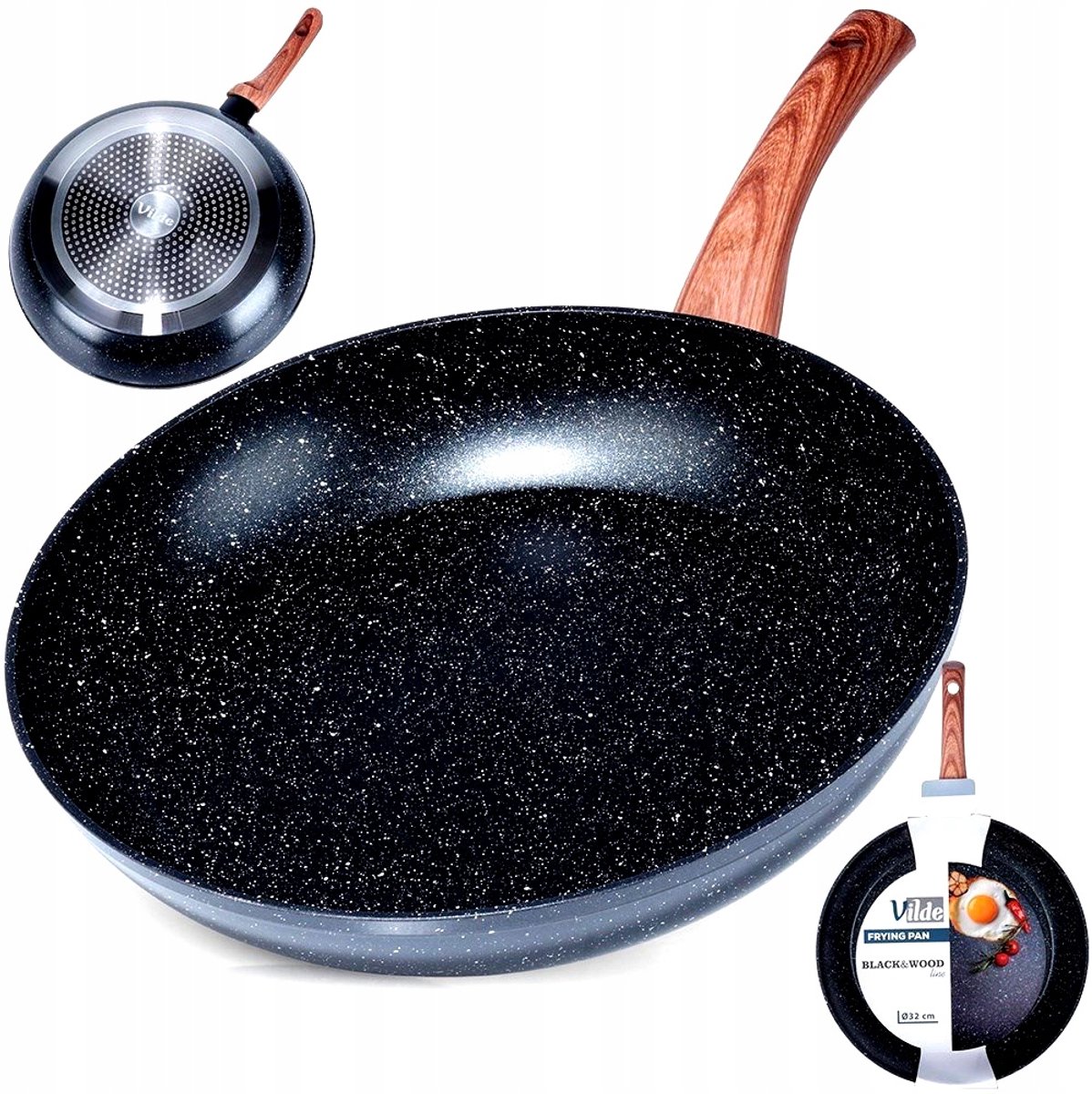 VILDE Granieten Koekenpan 32 cm - Geschikt voor Gas & Inductie
