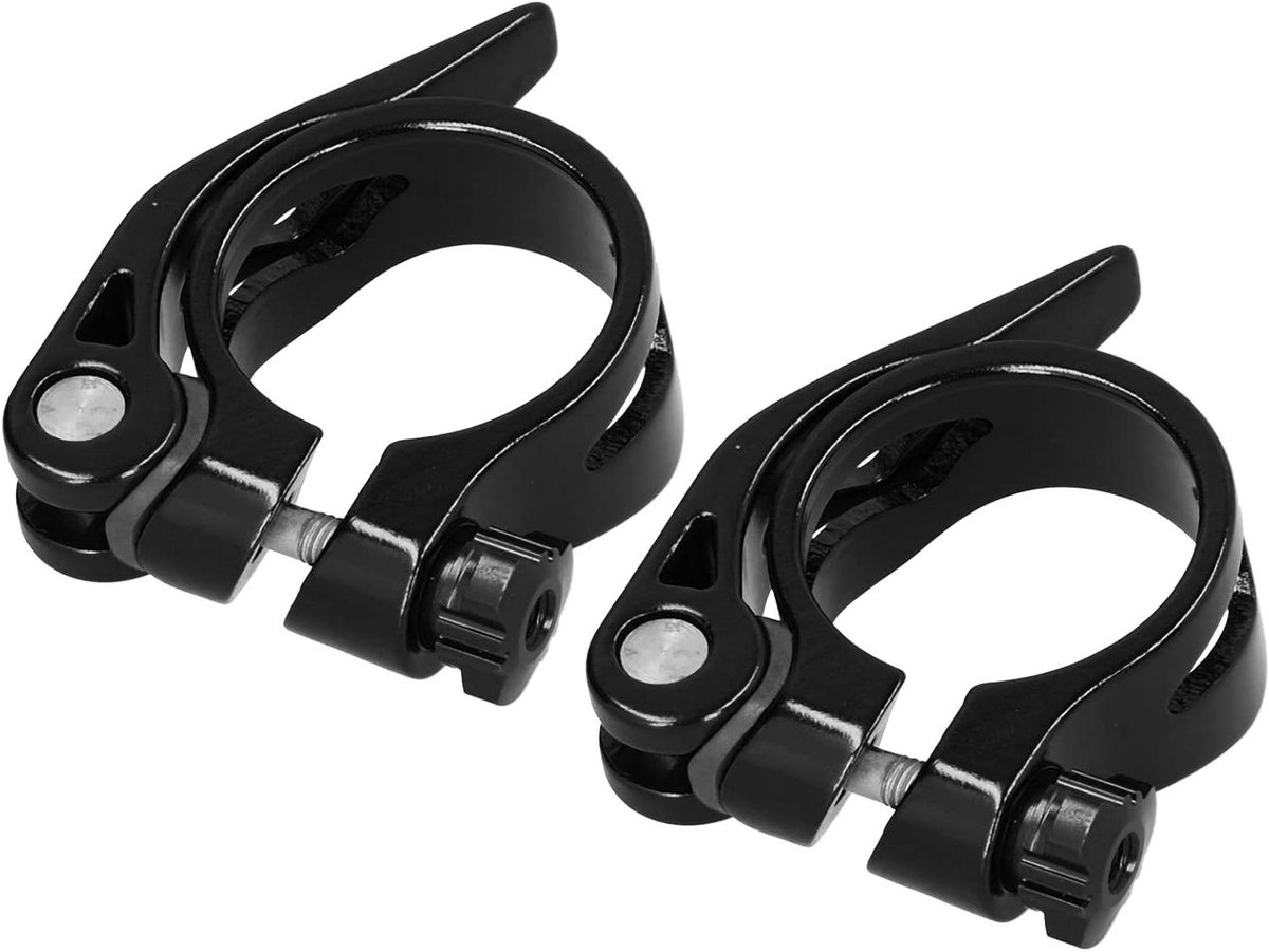 Zadelpenklem - Fietsonderdeel - Fiets Zadel Verstellen - Snelle Ontgrendeling - 34.9 MM - Zwart