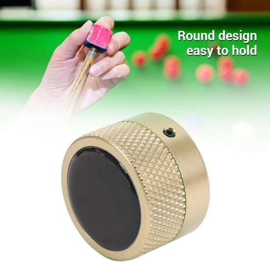 Biljartkrijt Box - Poolkrijt Houder - Keu Onderhoud - Magnetisch Deksel - 6 x 4 x 3 cm - Goud — afbeelding 3