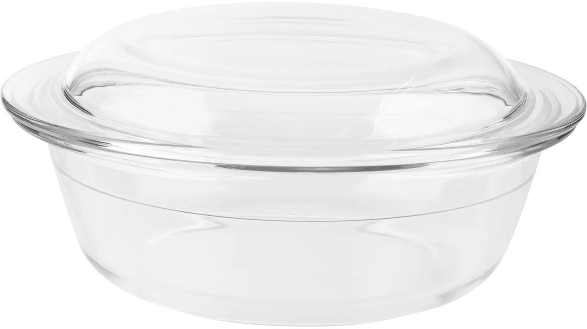 Silvercrest Glazen Ovenschaal met deksel - 2.3 Liter - Gemaakt van hoogwaardig en robuust borosilicaatglas - L 23,1 x B 26,5 x H 11 cm