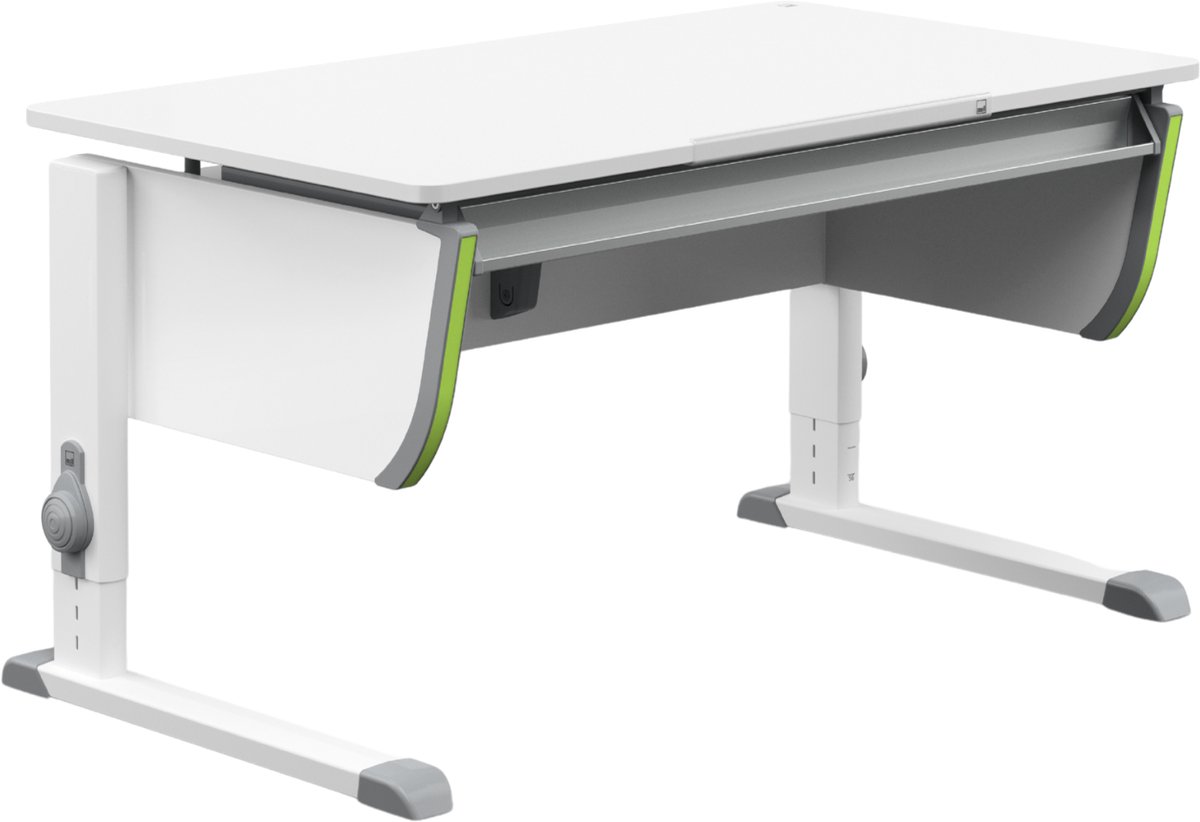 Moll Joker Kinderbureau - In hoogte verstelbaar - Kantelbaar blad - Ergonomisch en meegroeiend bureau - Voor schoolkinderen - Wit