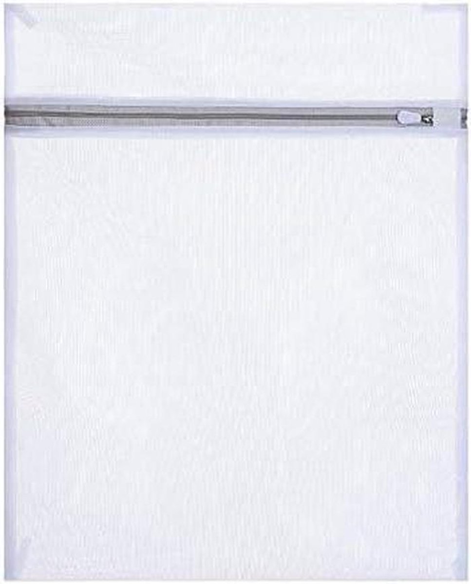 Waszakken Netstof - Kleding Beschermers - Kleding Beschermen - Roestvrije Rits - 50 x 60 cm - Wit