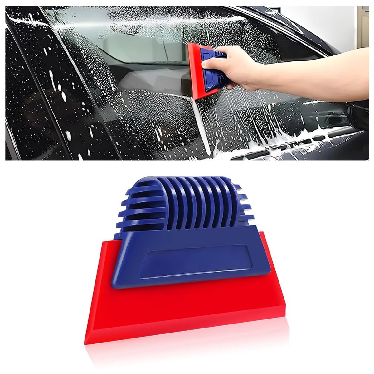 ZEYNOMAX- Autofolie Flexibele Schraper - Raamfolie - Lakbeschermingsfolie - Zachte Rubber Rakel - Gereedschapskit - Antislip Handgreep