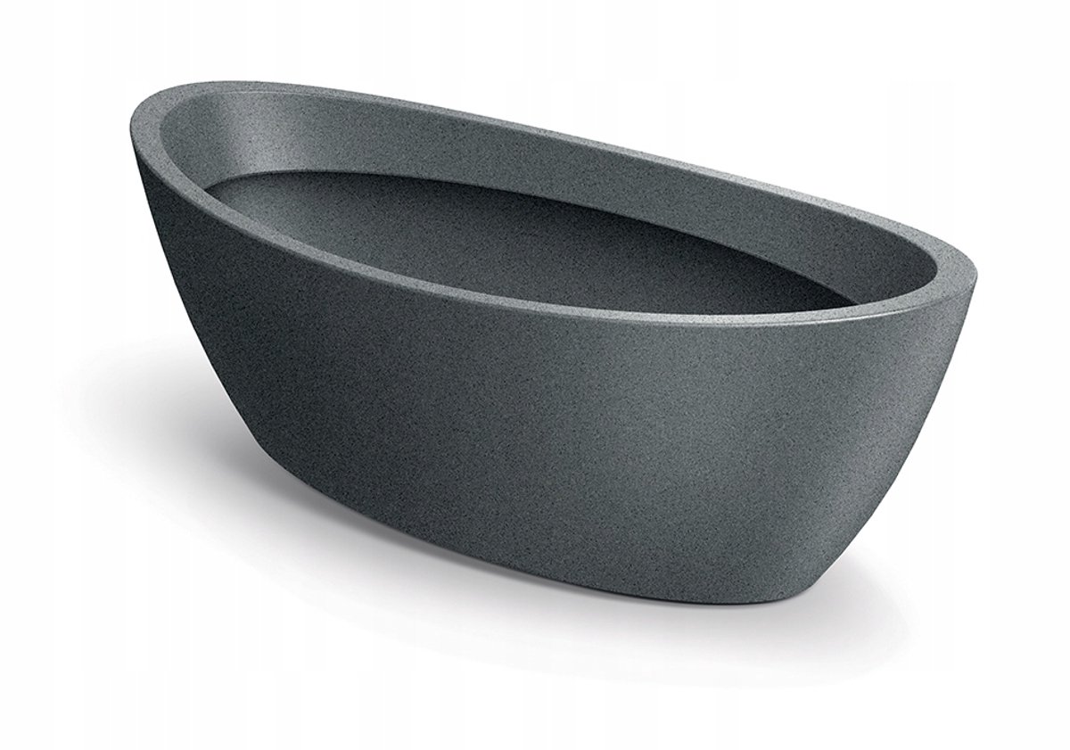 Aria Ovale Bloempotten TAO60 - Tiny Ethick Graniet, 60cm