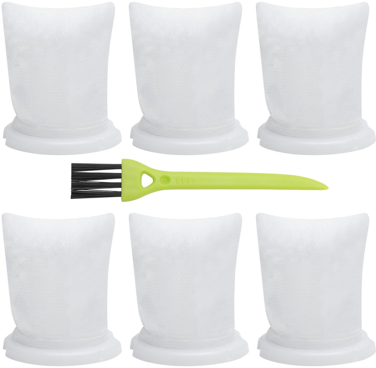 Dailygoods- Vuilfilter 6 Stuks - Reservefilter - Accessoires - Voor Vorwerk Kobold VC100 - Reinigingsborstel - Universeel - Stofzuigerfilter