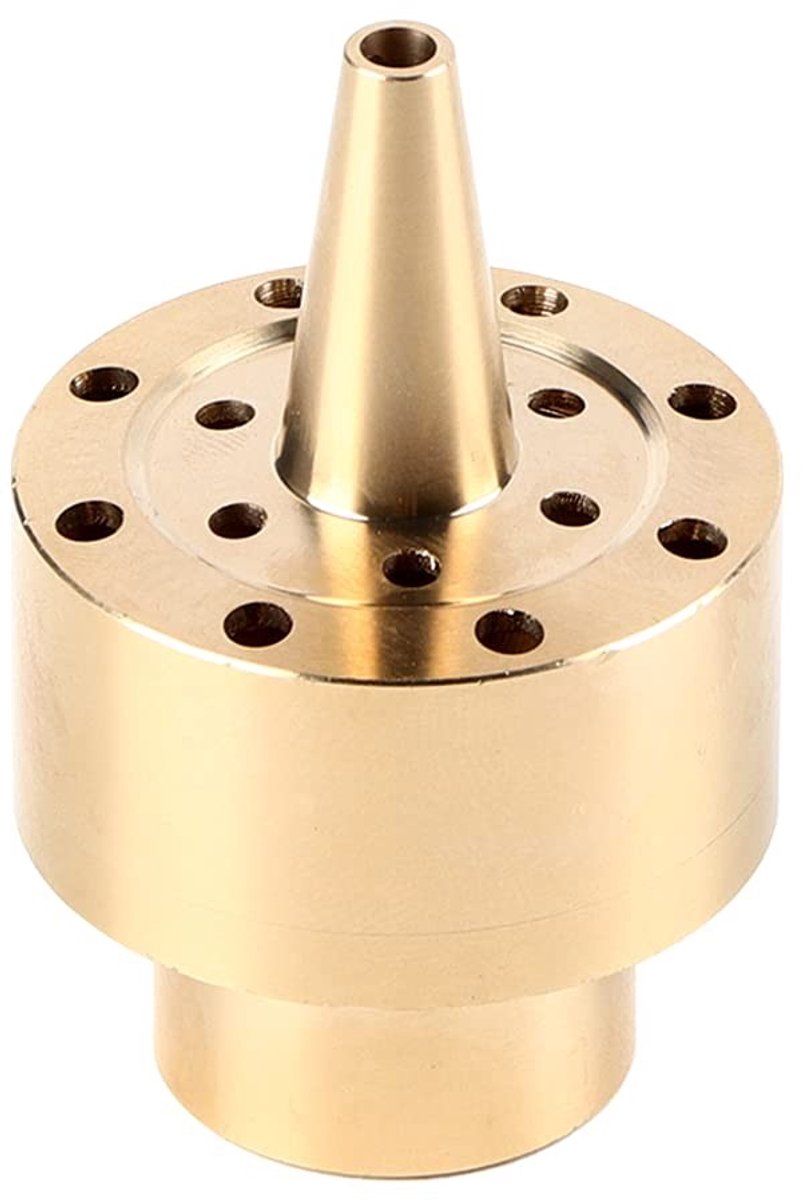 Dailygoods- Fonteinmondstuk Goud - Messing - 1/4" - 1/2" - 3/4" - Drie Lagen - Geschikt voor Fonteinen/Ponds - Fonteinnaald