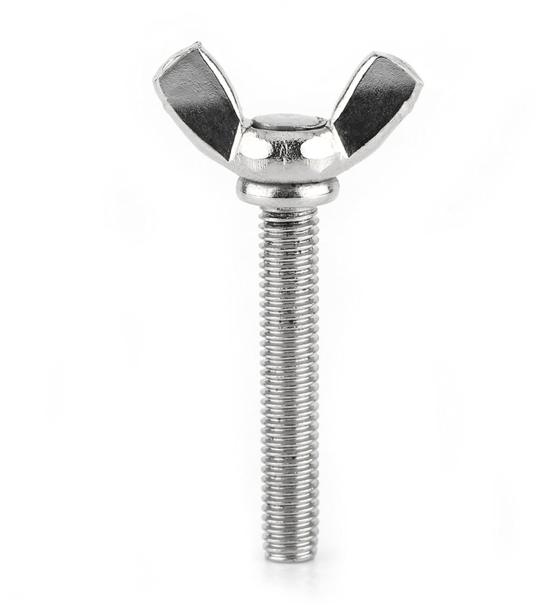 Dailygoods- Vleugelschroef 5 Stuks M6 - Vleugelmoer - Vleugelbout - Vleugelvlinderschroefset - Roestvrij Staal 304 - Corrosiebestendig - Duimschroef