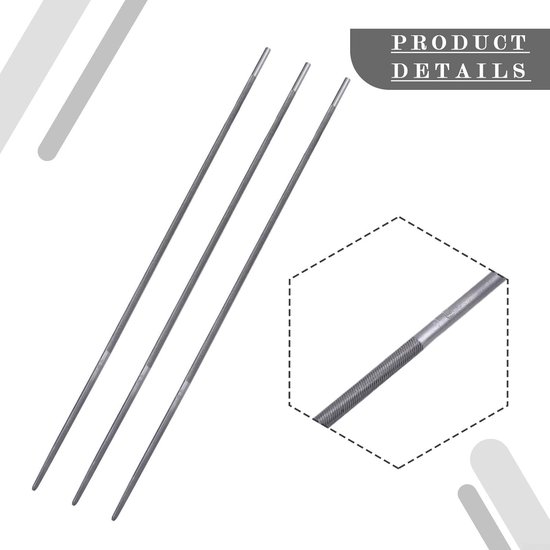 Kettingzaag Slijpset - Metaal Vijlen - Onderhoud Ketting - Duurzaam Metaal - 3.5 mm - Zilverkleurig — afbeelding 2