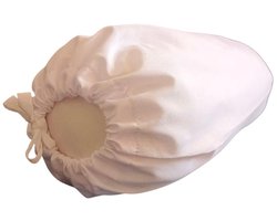 Guling.nl Gulings WIT Katoenen overtrek - hoes - XLarge:~125cm - wasbaar en met striksluiting. Geef je Guling een nieuw leven - Perfecte Pasvorm - Hygiënisch&Duurzaam - LET OP ALLEEN GULINGHOES Handgemaakt - goeling, bantal pollo, yoga, bolster