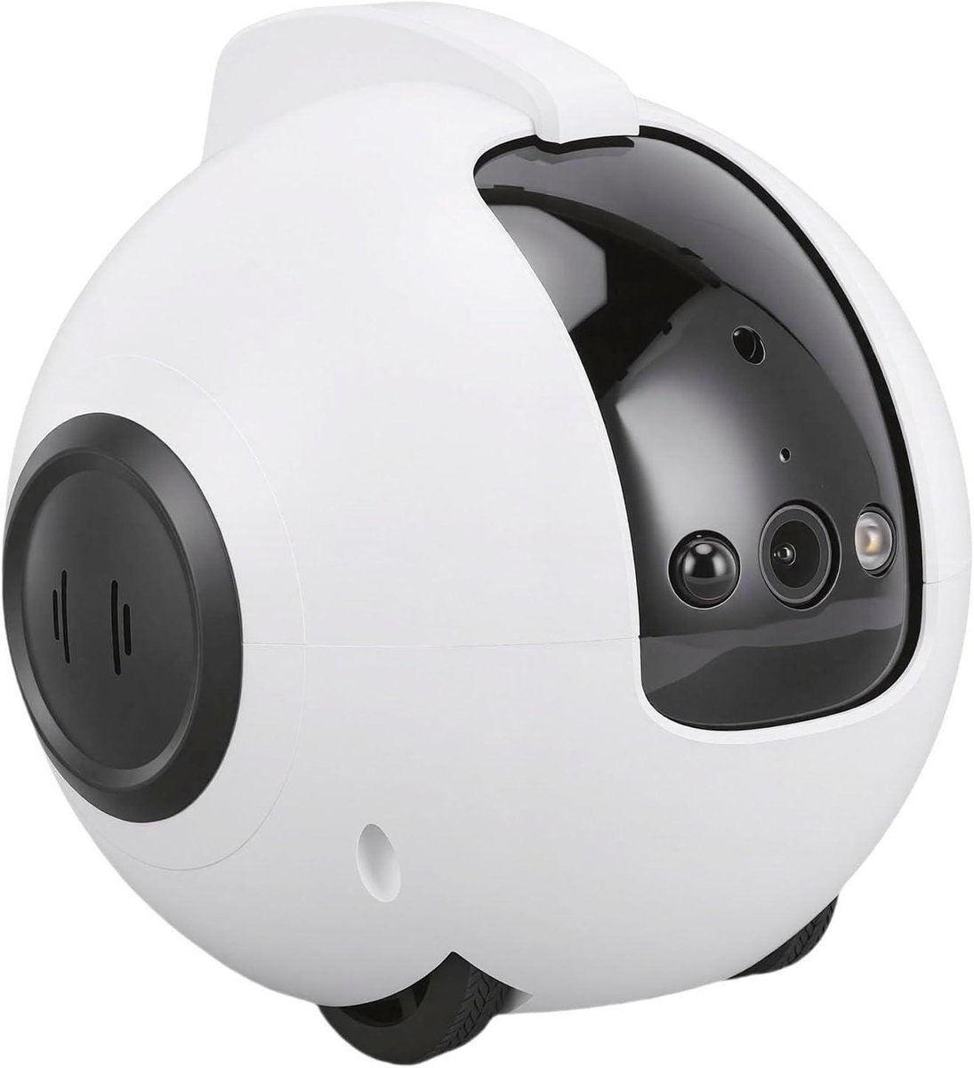 Huisdier Camera Robot - Binnenbeveiliging Camera - Huisdieren Monitoren - 360 Graden Beweging - 25K HD Video - Wit