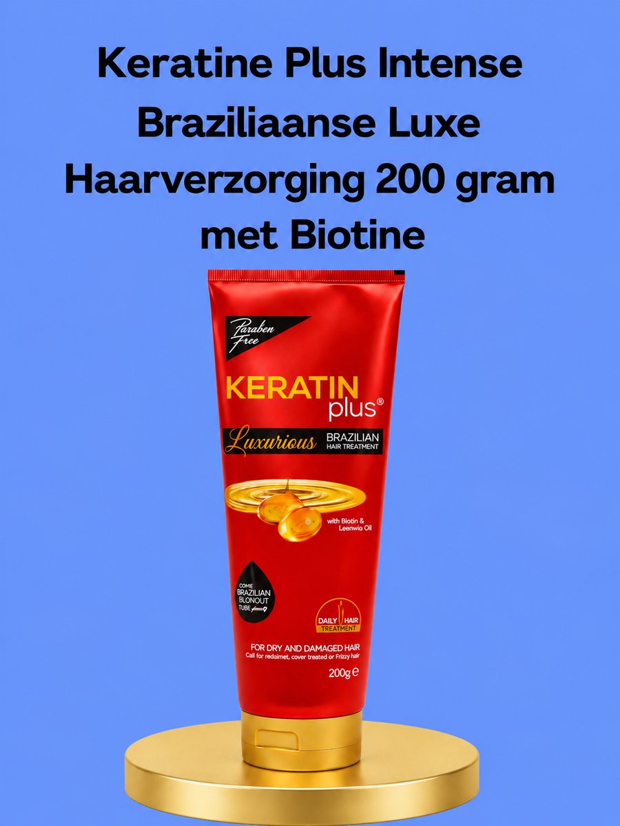 Keratine Plus Intense Brazilian Luxurious Hair Treatment 200 gram met Biotin