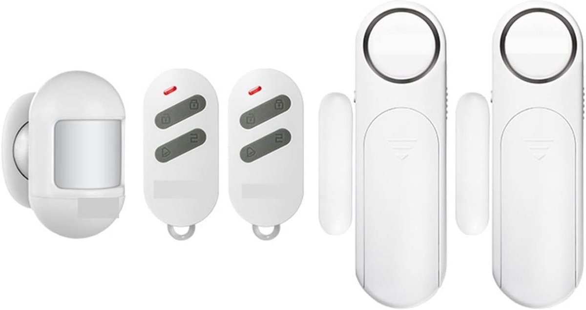 Draadloos Alarm - Deur Sensor - Huis Beveiligen - 120dB Geluid - 300ft Bereik - Wit