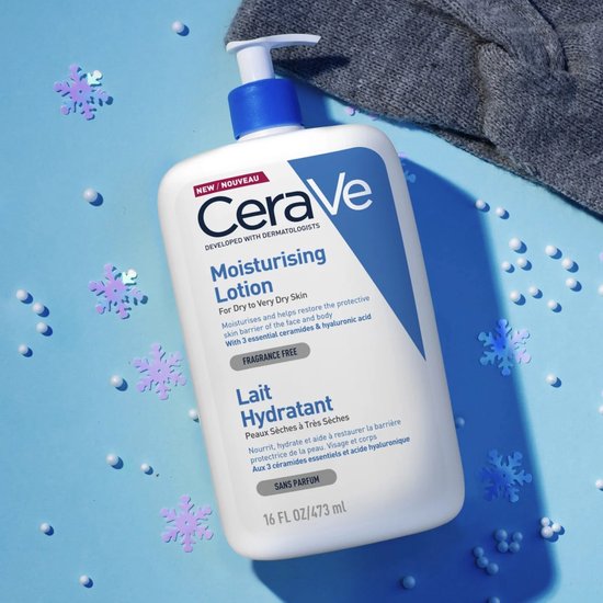 CeraVe Hydraterende melk - voor de droge tot zeer droge huid - met 3 essentiële ceramiden en hyaluronzuur - 473ml